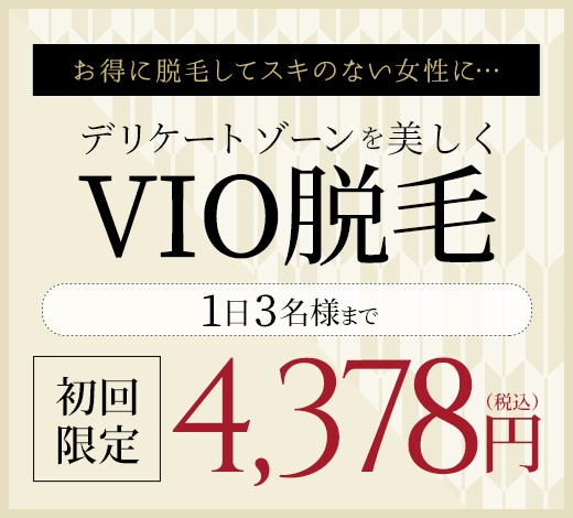 VIO脱毛 4,378円